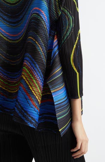 トップス 2017AW PLEATS PLEASE GIGA bounce tops Pleats Please by Issey Miyake Photo Bounce Top Purple/Yellow