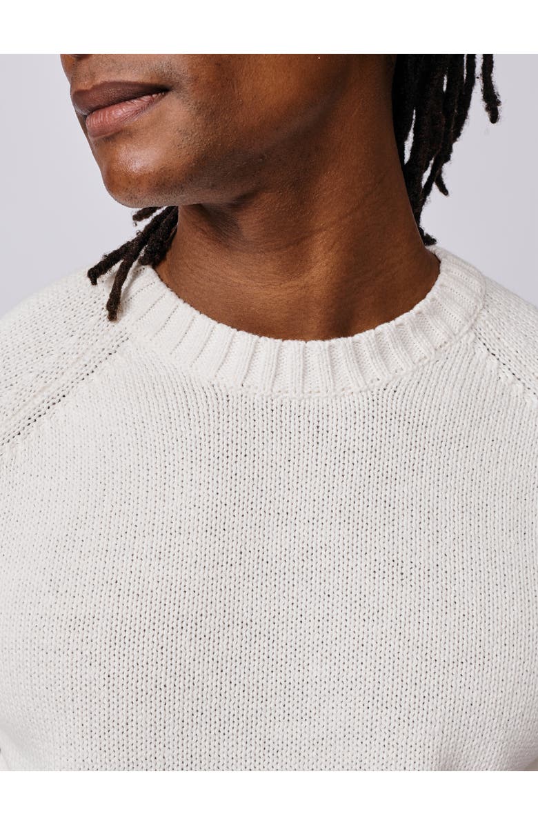 Aubin Lacey Cotton Linen Crew Neck Jumper, Alternate, color, Ecru