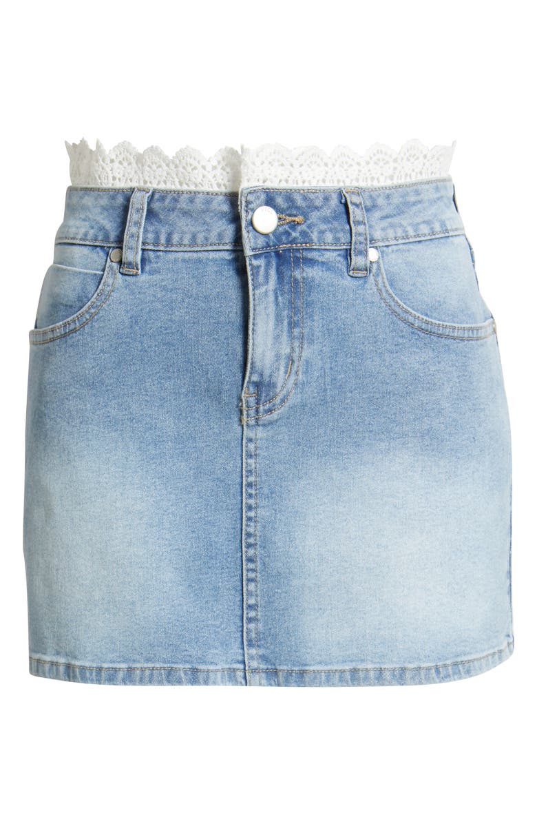 PTCL Lina Denim Miniskirt, Alternate, color, Light Wash