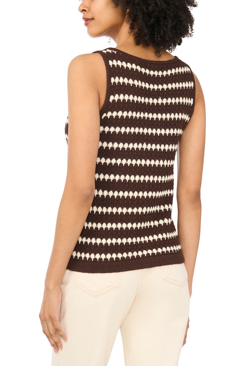 Halogen<sup>®</sup> Stripe Sweater Tank, Alternate, color, Burnt Chocolate