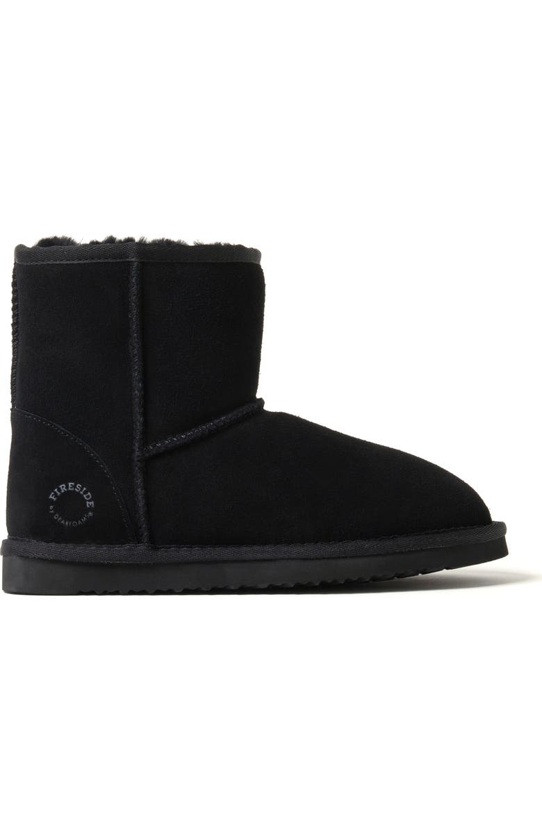 DEARFOAMS Fireside By Dearfoams Rosebery Genuine Shearling Boot, Alternate, color, Black