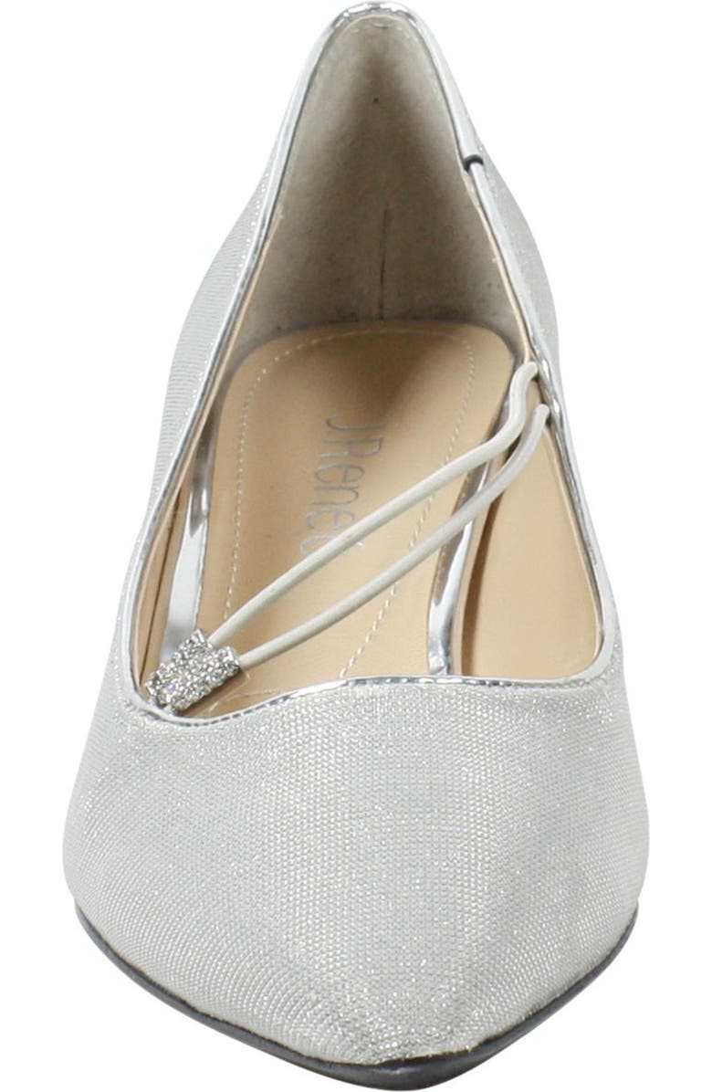 J. Reneé Idenah Pointed Toe Pump, Alternate, color, Silver Glitter Fabric