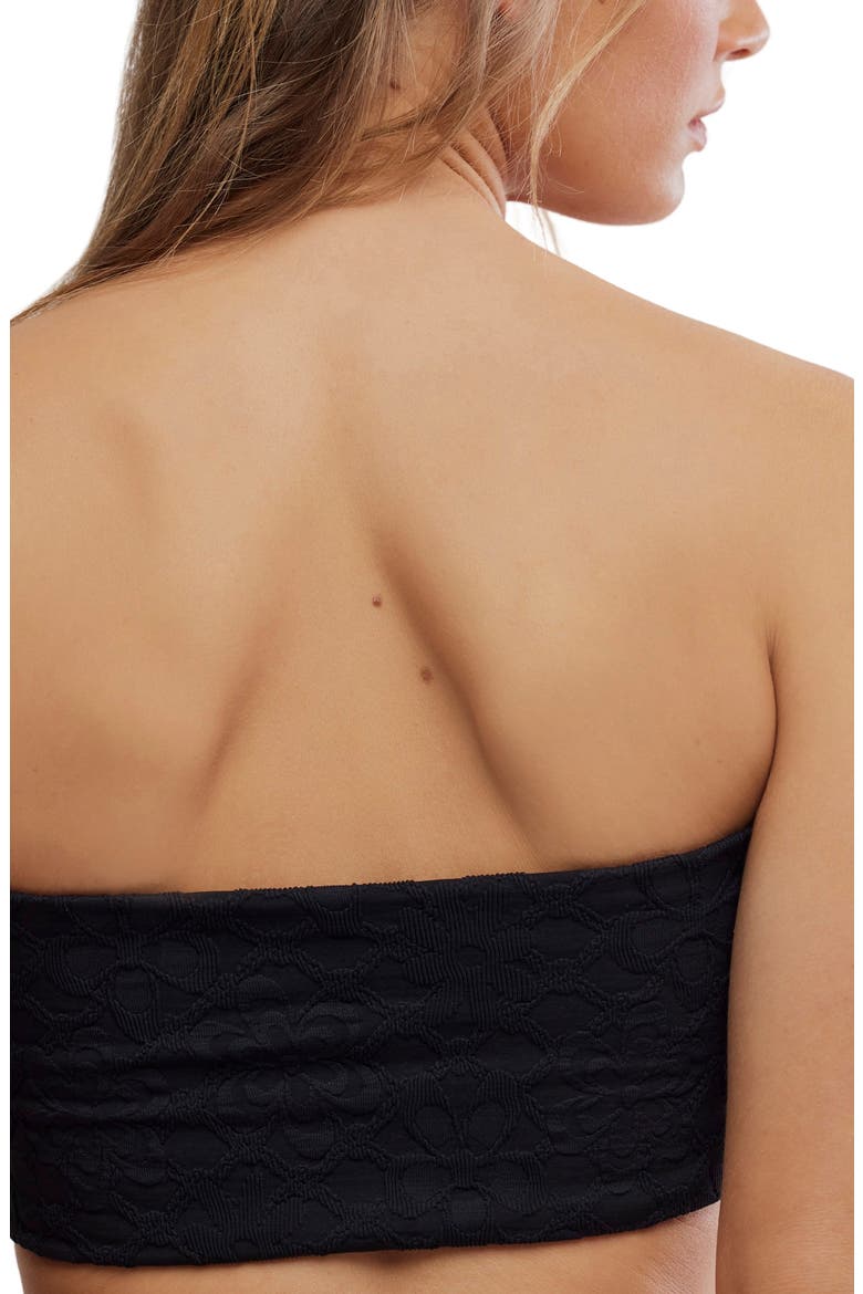 Lola Strapless Bandeau Bikini Top, Alternate, color, BLACK