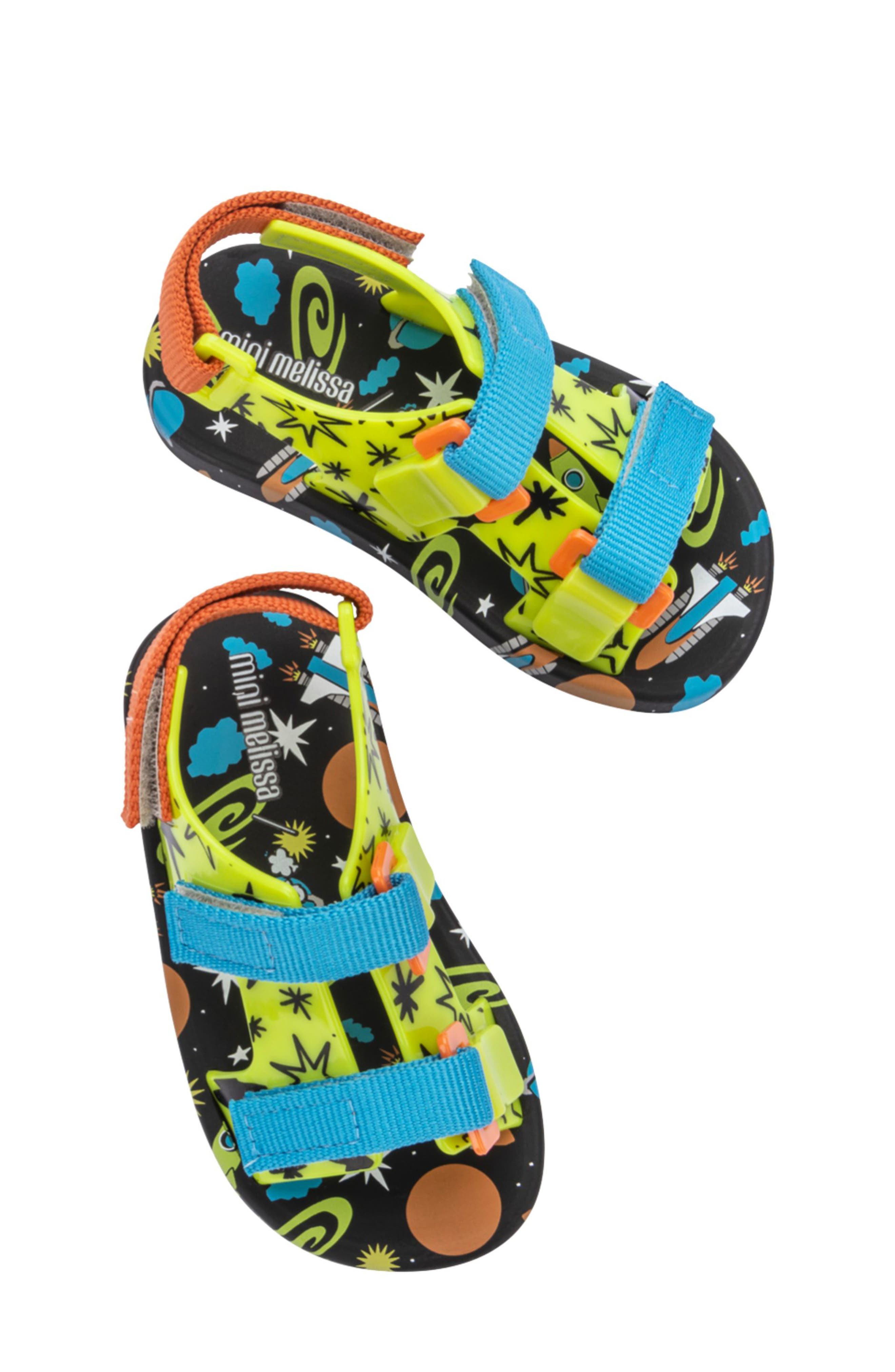 Melissa Mini Melissa Ping Pong Fabula Print Sandal, Alternate, color, 