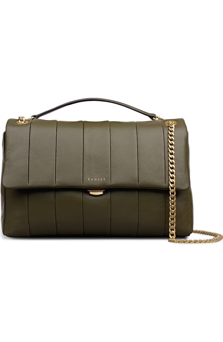 Radley Burton Way Quilted Flap Crossbody Bag, Main, color, Pine Needle