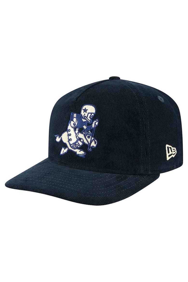 Men's New Era Navy Dallas Cowboys Retro Joe Nostalgic Corduroy Golfer Adjustable Hat, Main, color, Navy