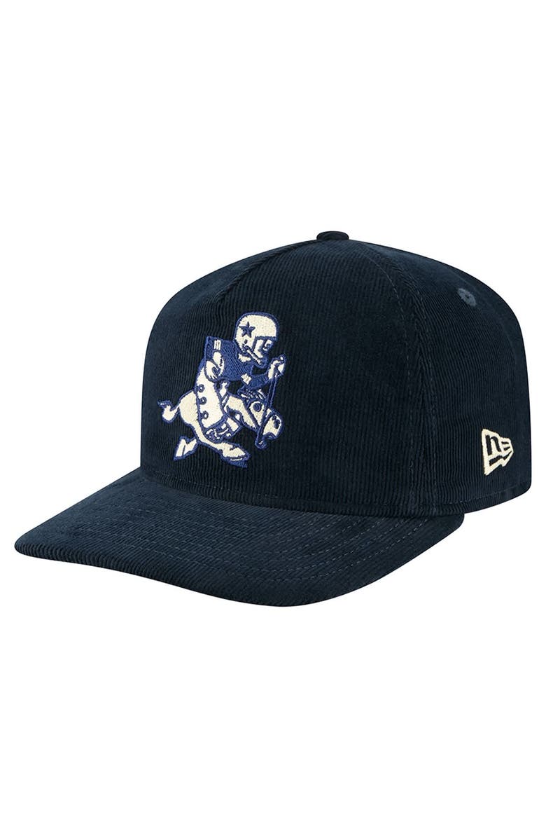 New Era Men
s New Era Navy Dallas Cowboys Retro Joe Nostalgic Corduroy Golfer Adjustable Hat, Main, color, Navy