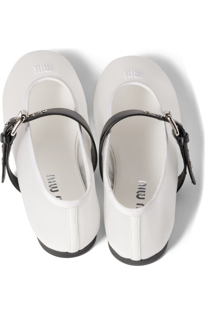 Miu Miu Mary Jane Ballet Flat, Alternate, color, Bianco