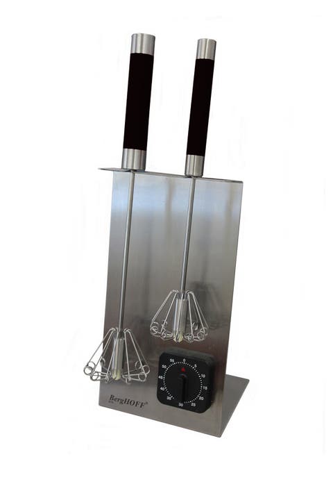 Black 4-Piece Whisk & Timer Set