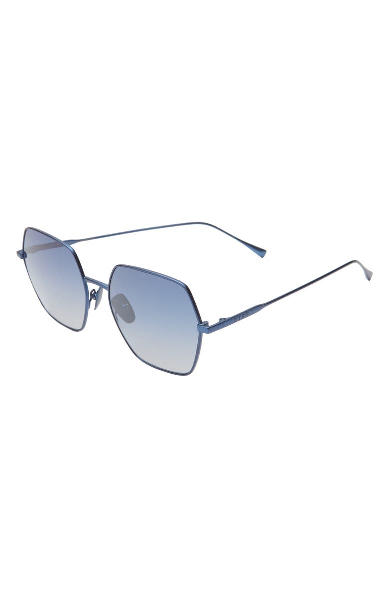 DIFF Harlowe 55mm Square Sunglasses, Alternate, color, Aegean Blue Flash