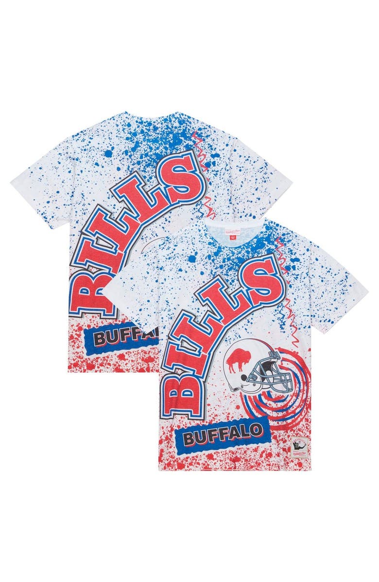 Mitchell & Ness Men's Mitchell & Ness White Buffalo Bills Team Burst Sublimated T-Shirt, Main, color, White