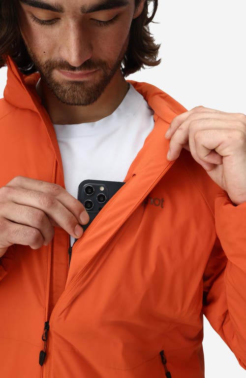 Marmot Novus Lt Insulated Hooded Jacket In Ginger Blossom