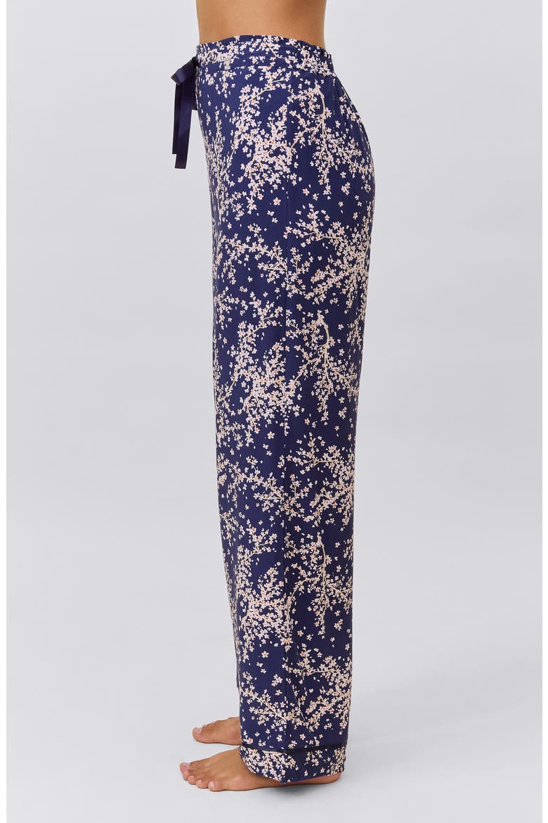 Cheri Blossom Pajama Pants, Alternate, color, NAVY