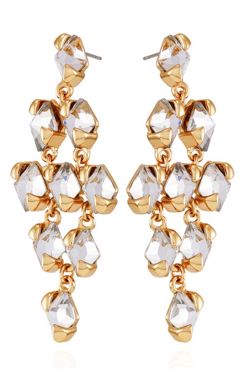Vince Camuto Crystal Kite Drop Earrings In White/goldtone