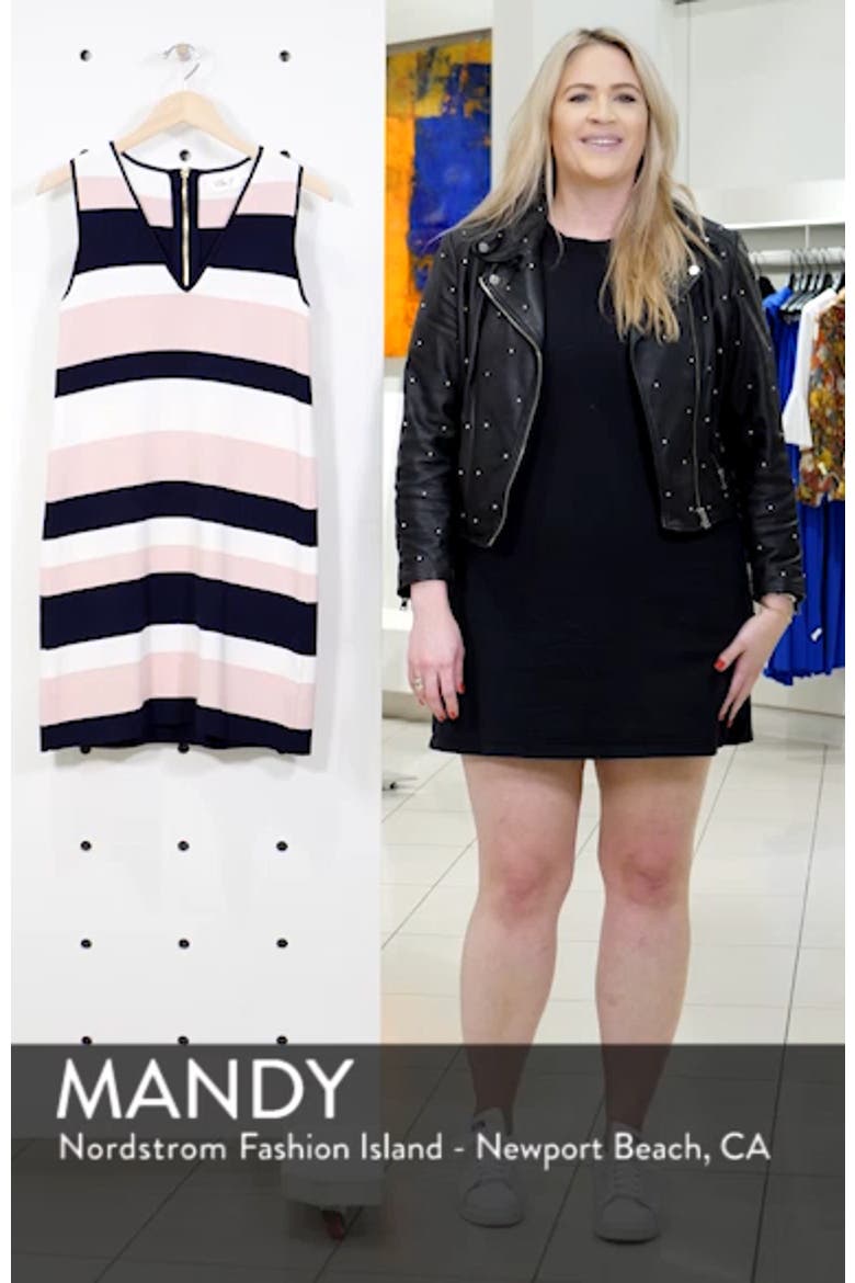 Stripe Sleeveless Sweater Dress video