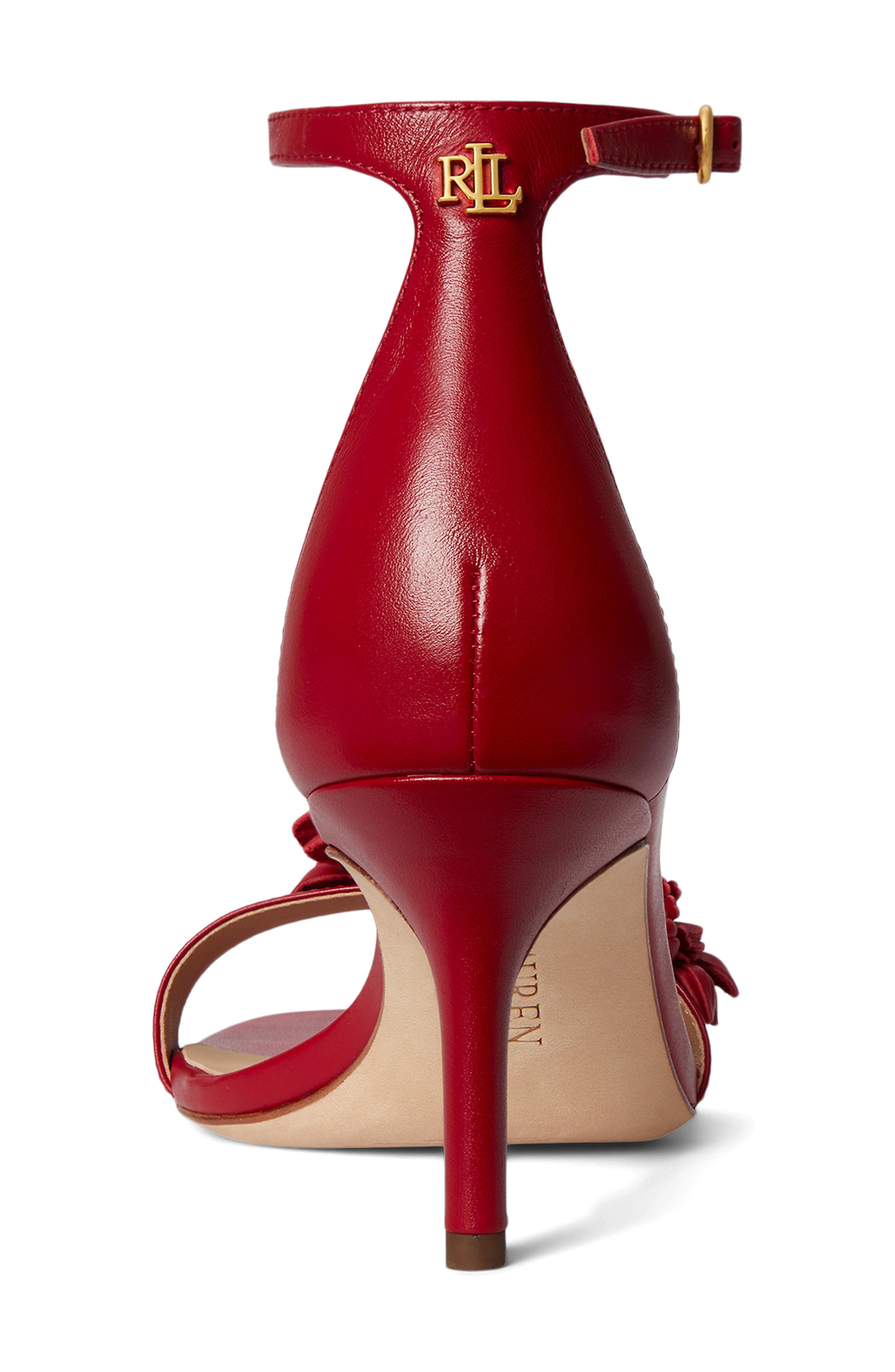 Allie Ankle Strap Sandal, Alternate, color, FESTIVE RED