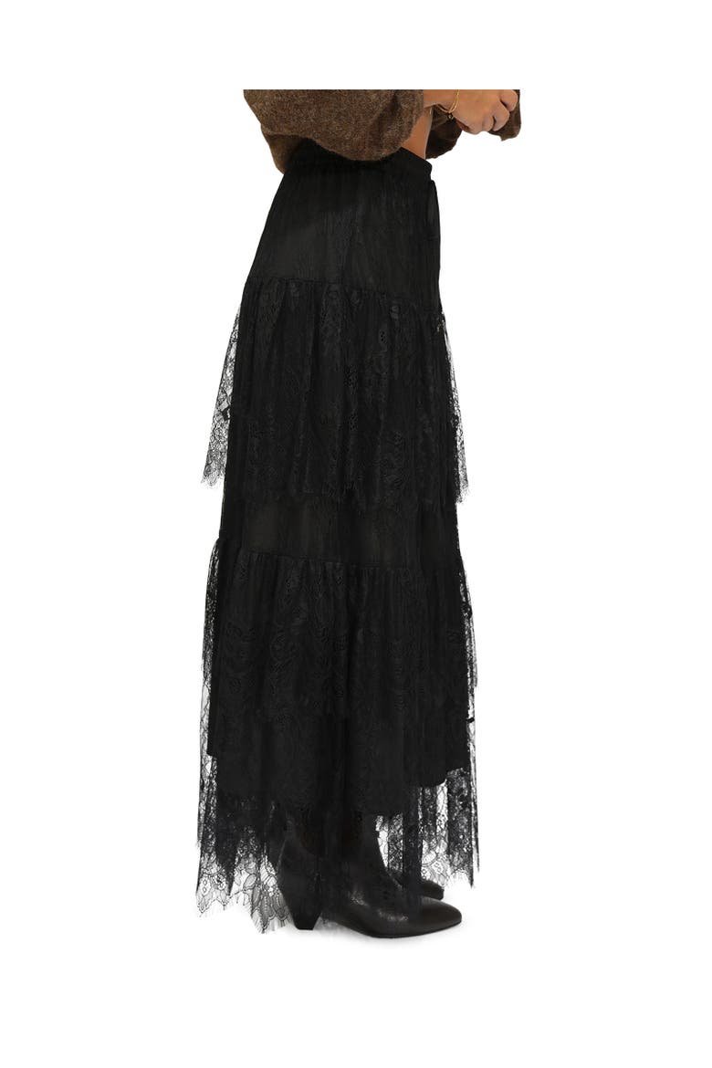 Dreamy Days Lace Tiered Skirt, Alternate, color, Black
