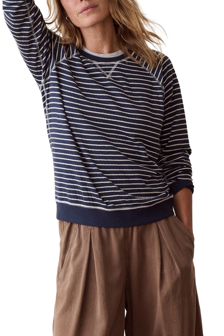 Raglan Sleeve Reversible Cotton Blend Top, Alternate, color, TWILIGHT STRIPE