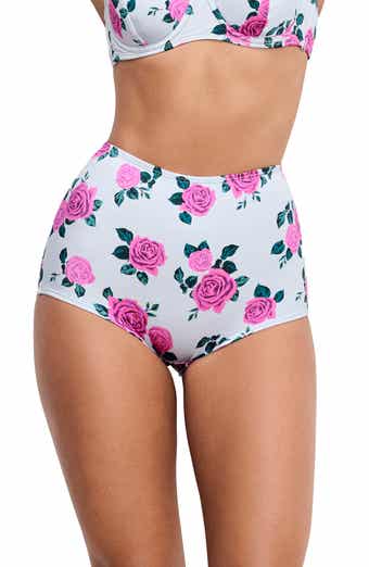 Good American Floral Satin Underwire Bikini Top