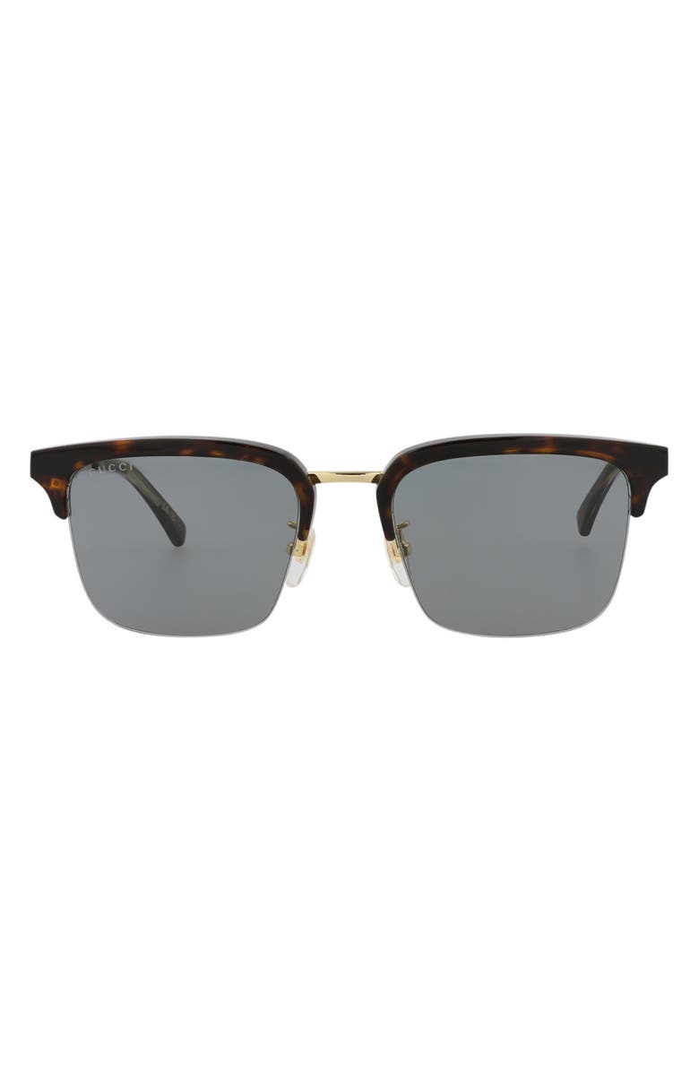 Gucci 53mm Square Sunglasses, Main, color, Havana Gold Grey
