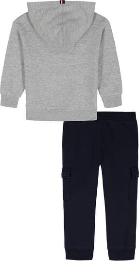 Embroidered Logo Hoodie & Pull-On Pants Set