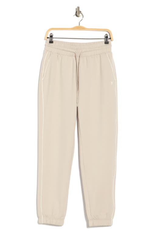 Yogalicious Elite Piped Scuba Knit Joggers In Neutral