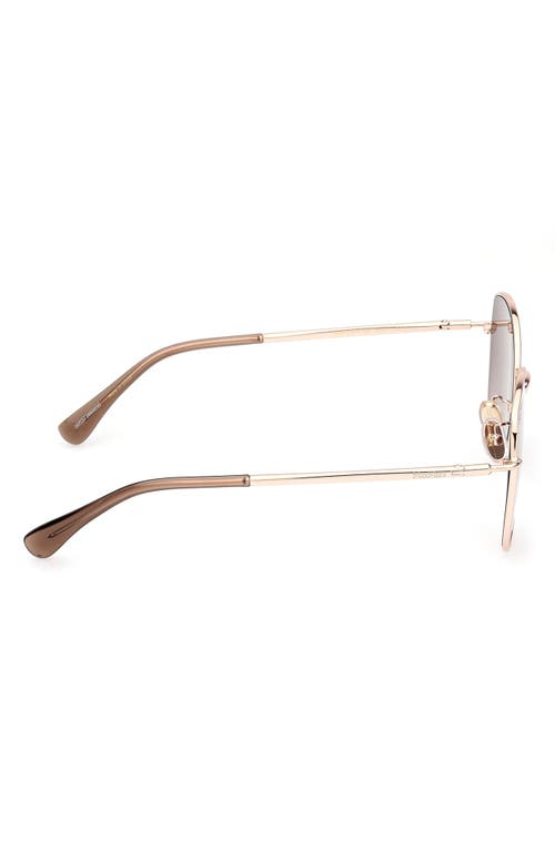 Max Mara 58mm Round Sunglasses In Brown