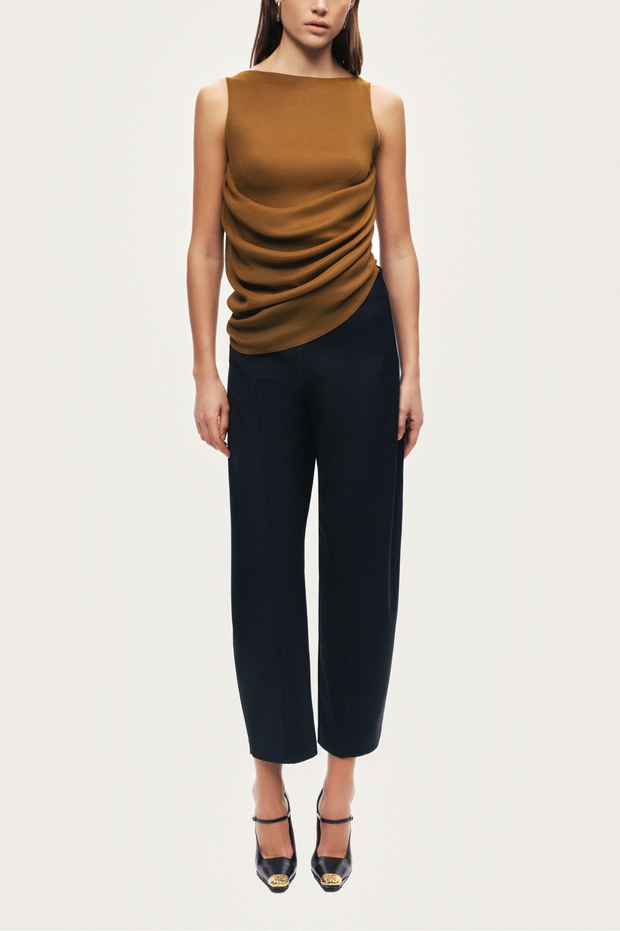 Draped Sleeveless Blouse - image 2