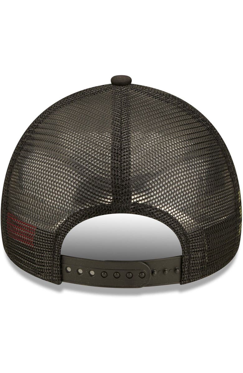 New Era Men's New Era x Alpha Industries Black Washington Nationals A-Frame 9FORTY Trucker Snapback Hat, Alternate, color, 