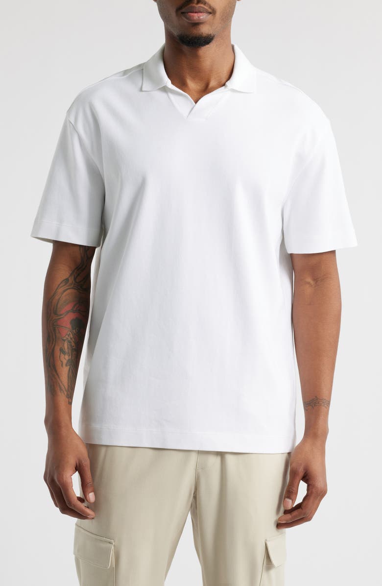 Open Edit Johnny Collar Polo, Main, color, White