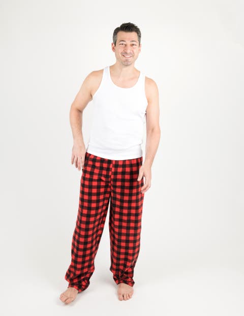 Men's Fleece Printed Holiday Pajama Pants