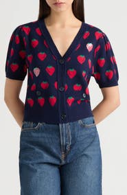 NVLT Mushroom Jacquard Cardigan