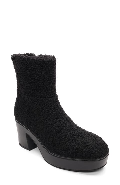 Emmet Faux Shearling Platform Bootie (Women)