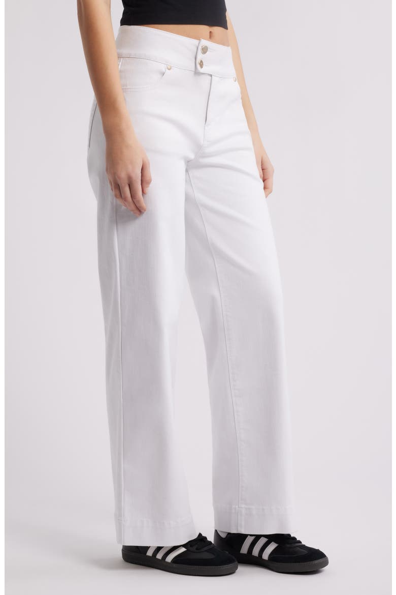 High Waist Wide Leg Jeans, Alternate, color, WHITE