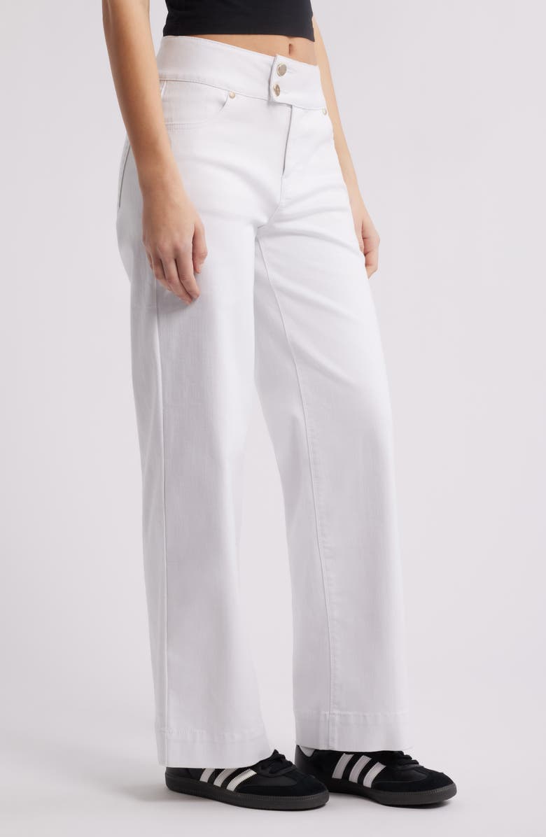 1822 Denim High Waist Wide Leg Jeans, Alternate, color, White