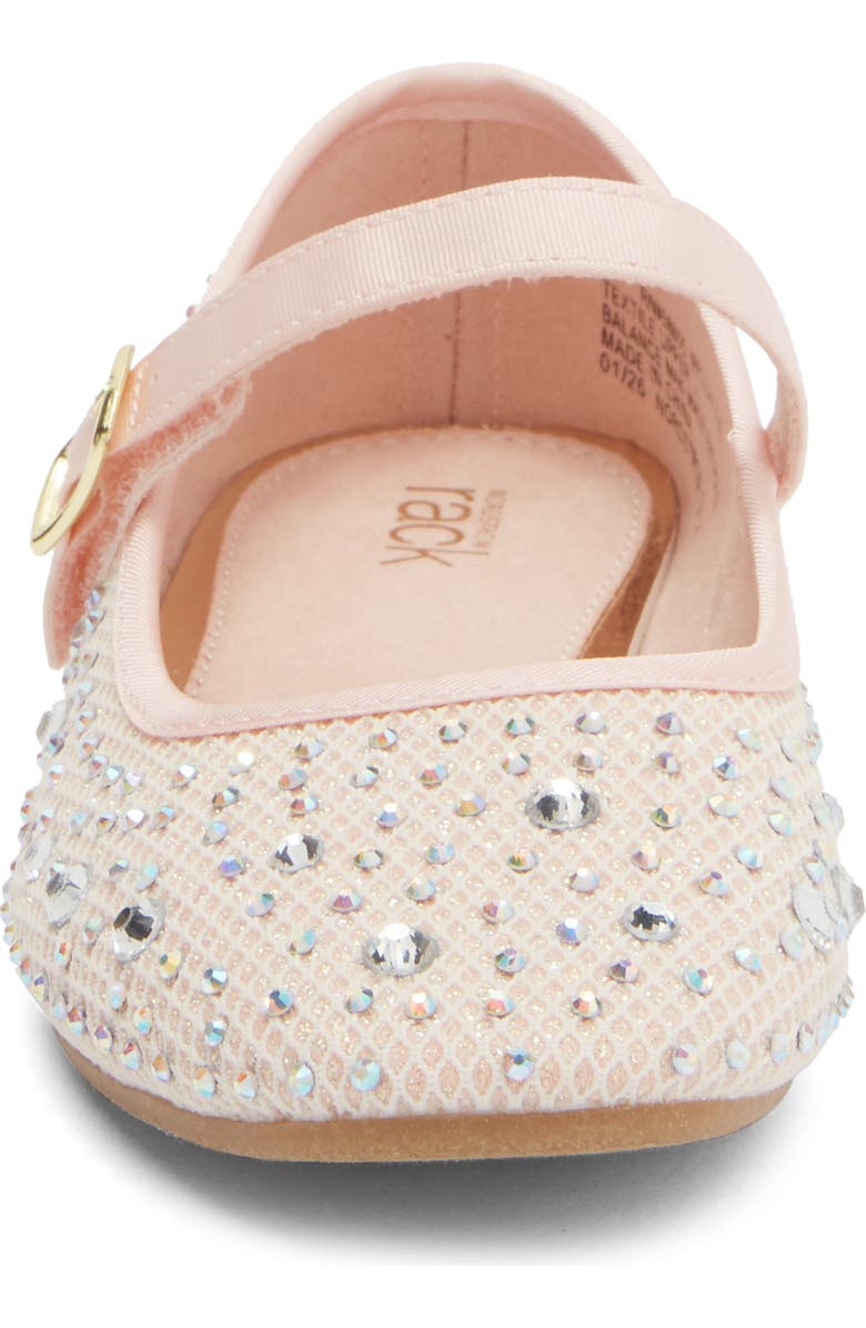 NORDSTROM RACK Kids' Rhinestone Mesh Mary Jane Flat, Alternate, color, Pink