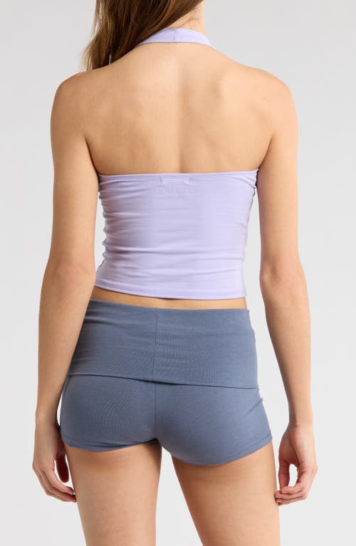 Florence By Mills Terry Halter Crop Top In Millie Lavender