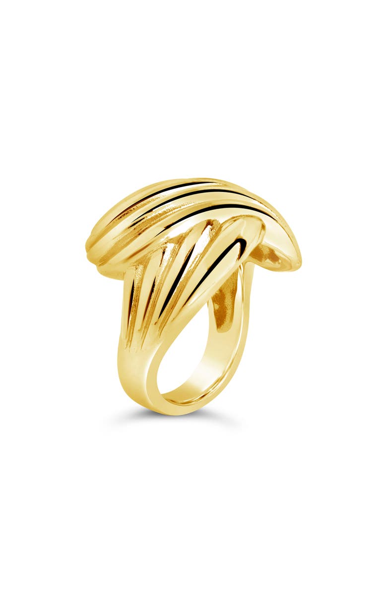 Sterling Forever Pli Ring, Alternate, color, Gold