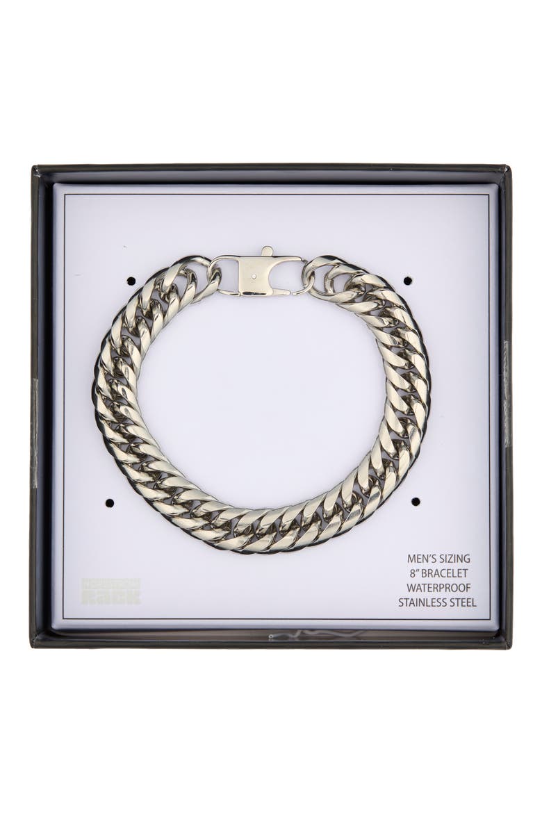 Men's Curb Link Bracelet, Main, color, STAINLESS