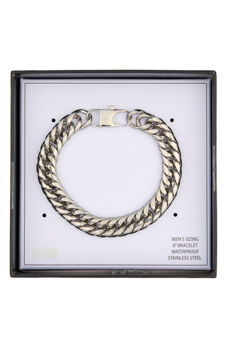 NORDSTROM RACK Men's Curb Link Bracelet, Main, color, Stainless
