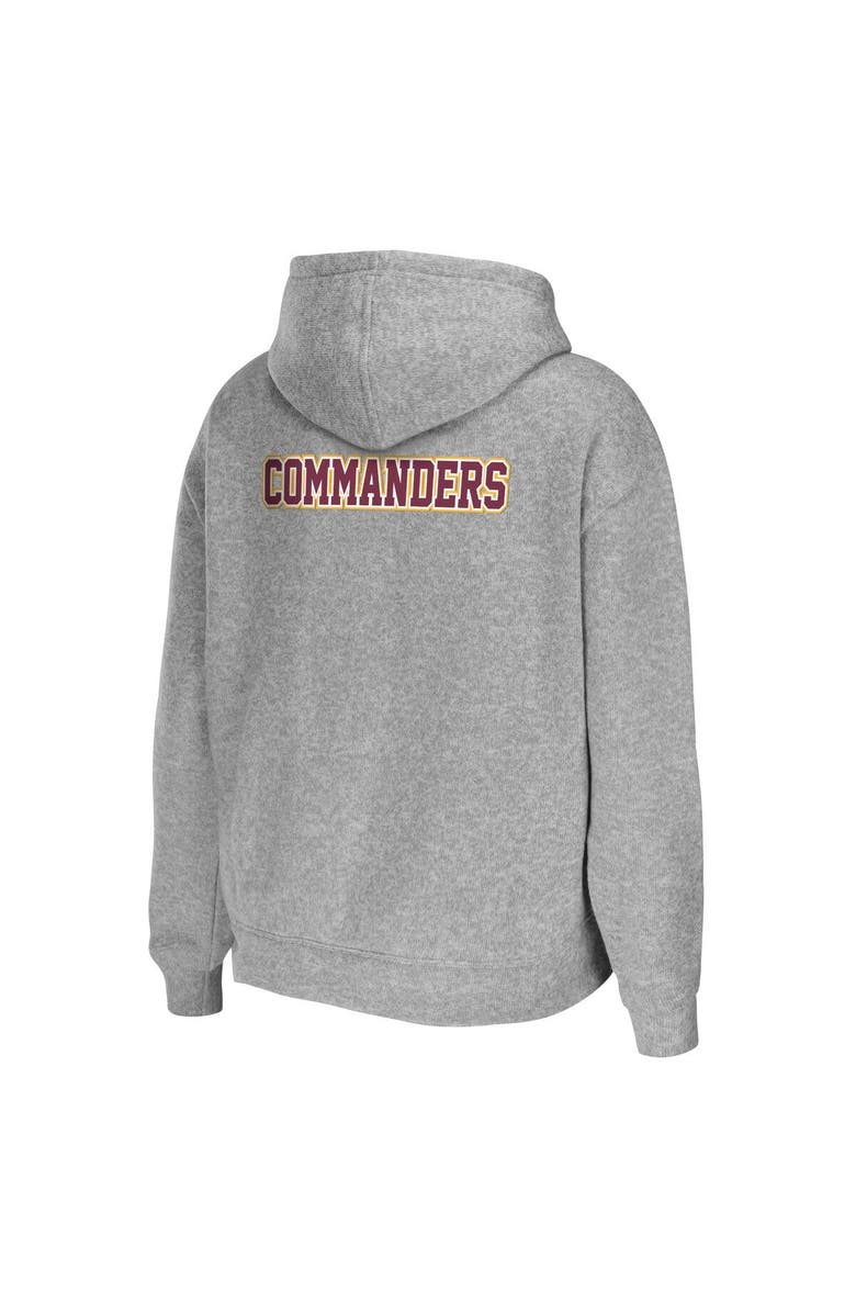 WEAR by Erin Andrews Women's WEAR by Erin Andrews Heathered Gray Washington Commanders Team Full-Zip Hoodie, Alternate, color, 