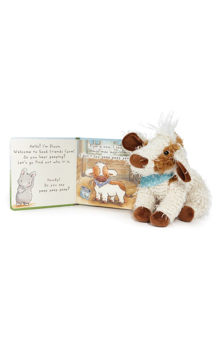 Bunnies by the Bay Moo Moo Cow's Board Book & Plush Cow Gift Set, Alternate, color, Brown