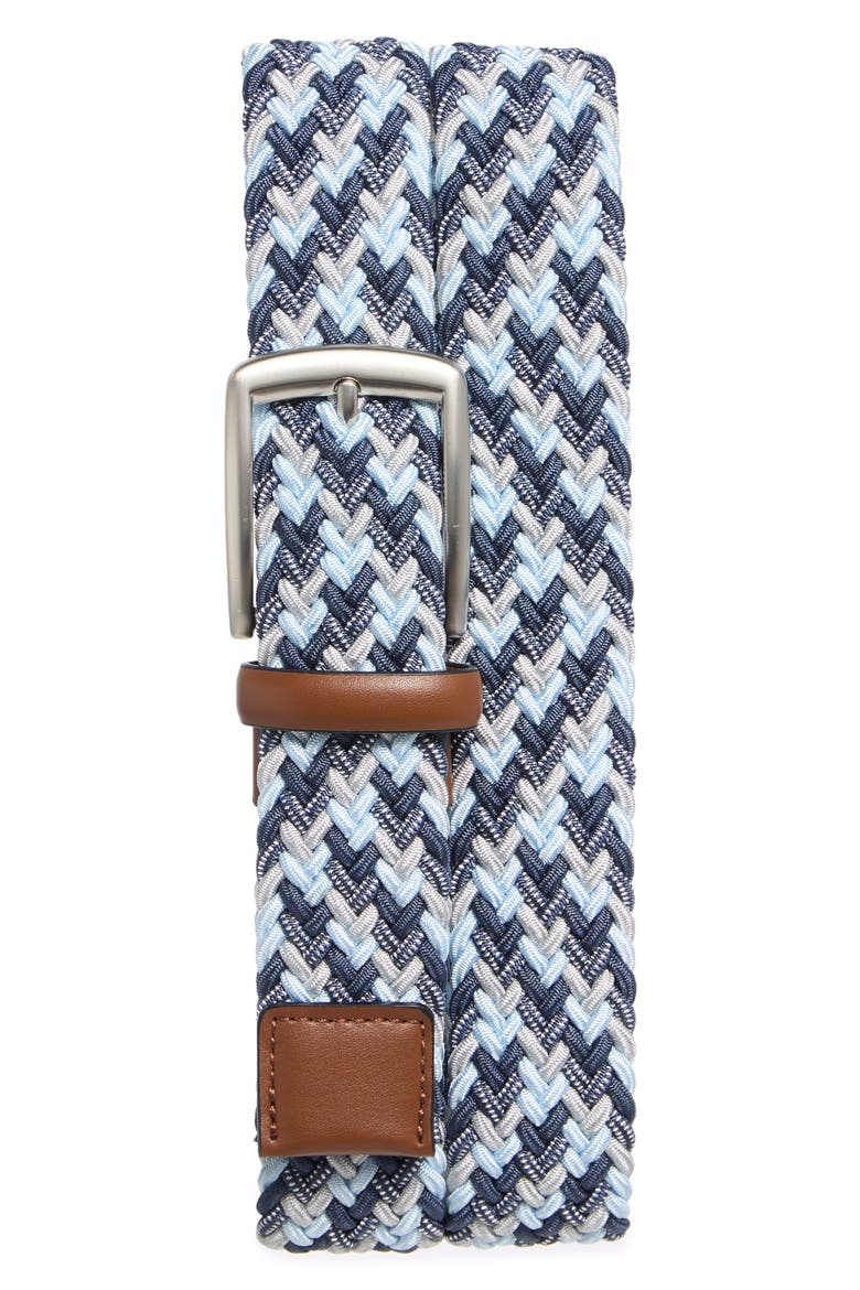 Classic Stretch Braided Belt, Main, color, BLUE