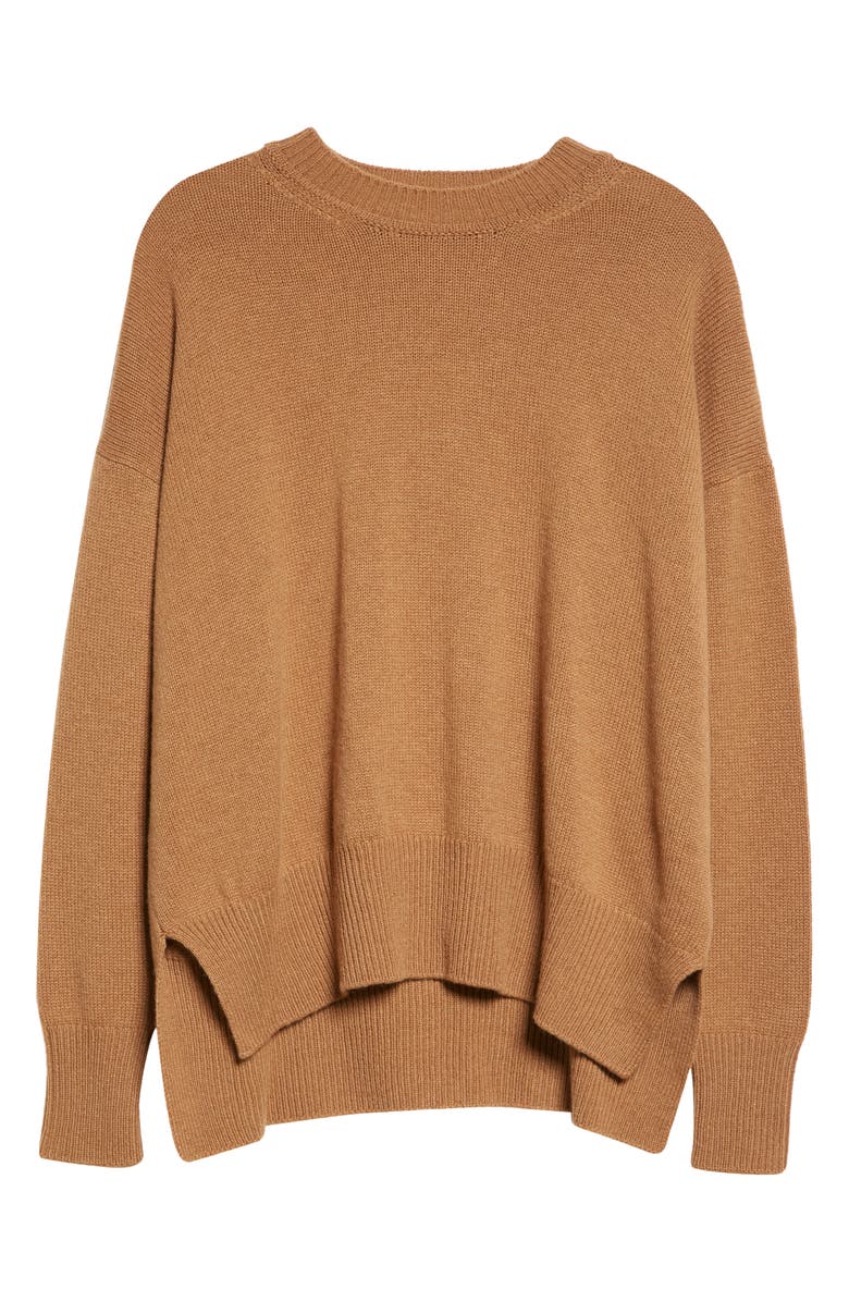 Jil Sander Slouchy Crewneck Cashmere Sweater, Alternate, color,