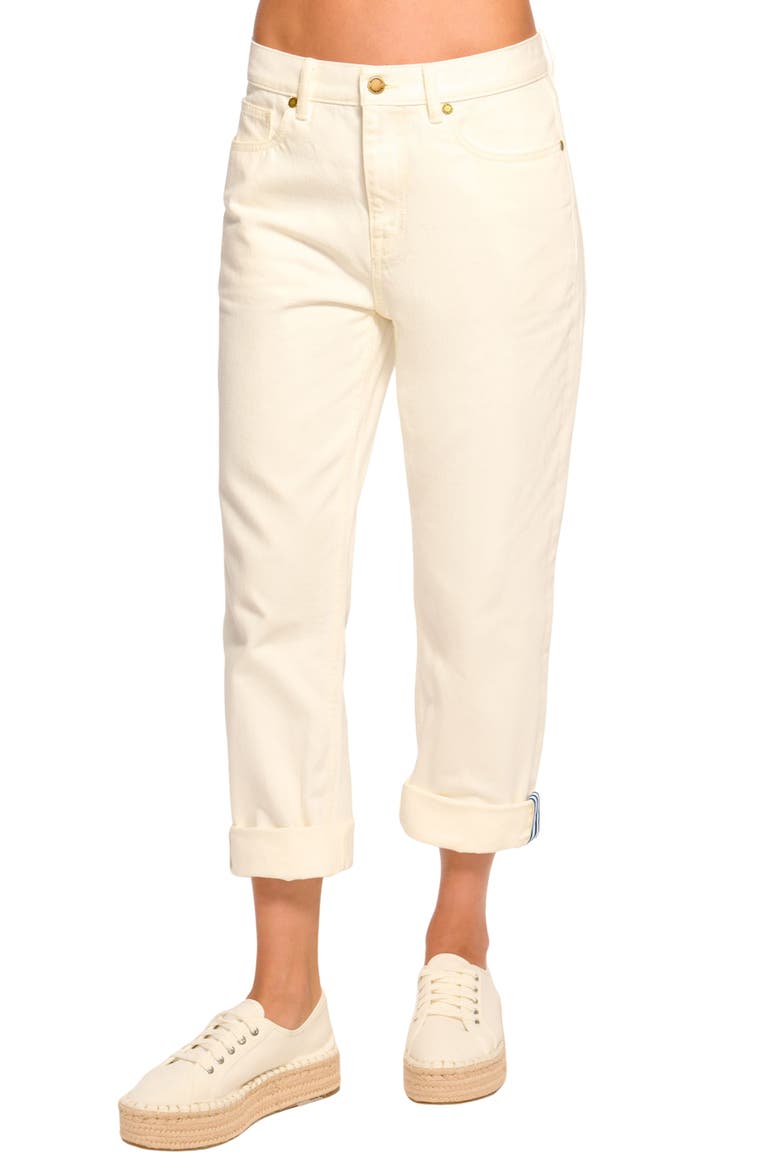 Yuki Selvedge Cotton Jeans, Main, color, WHITE