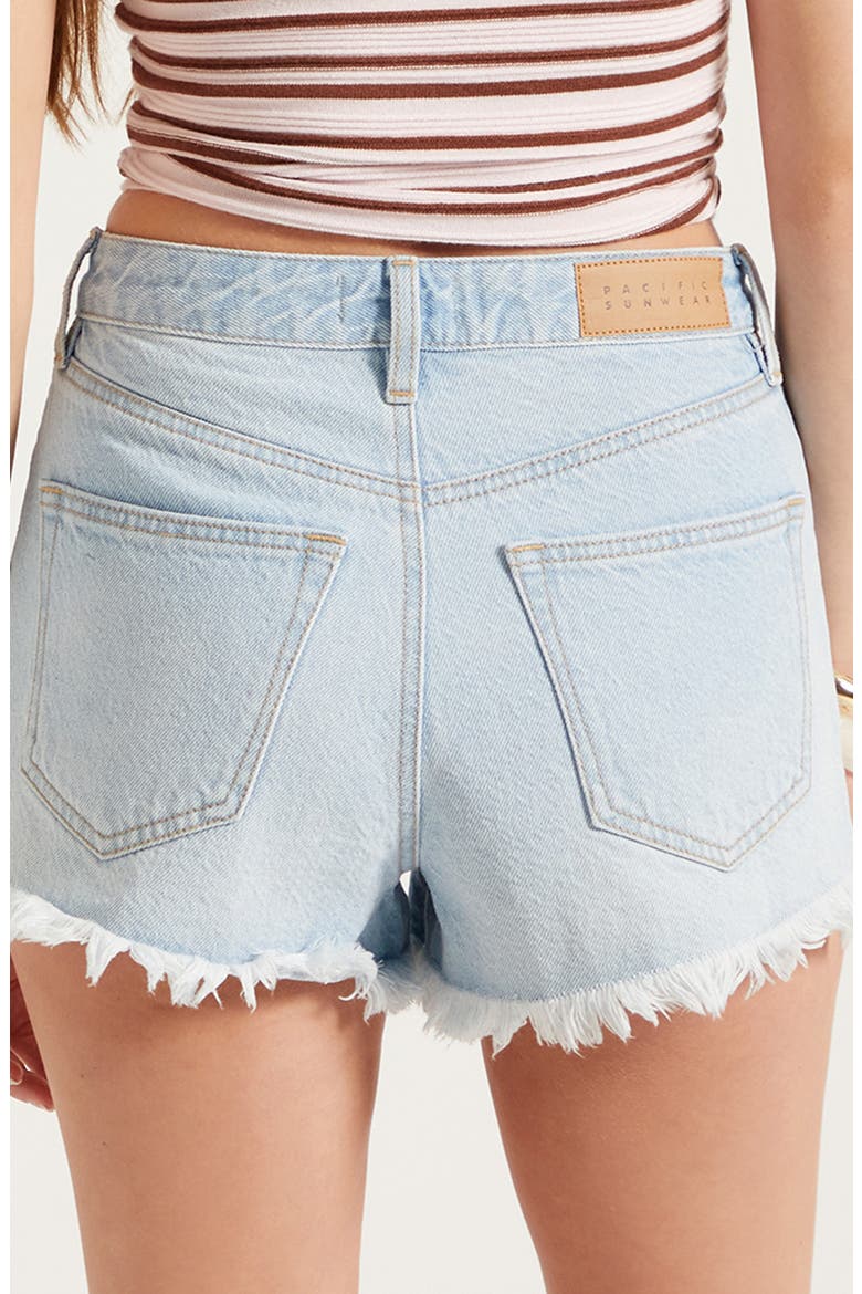 Ivy Ripped Denim Cutoff Shorts, Alternate, color, LIGHT INDIGO