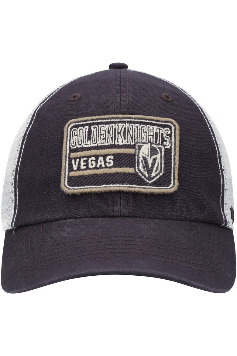 Men's '47 Charcoal Vegas Golden Knights Off Ramp Trucker Snapback Hat, Alternate, color, Charcoal