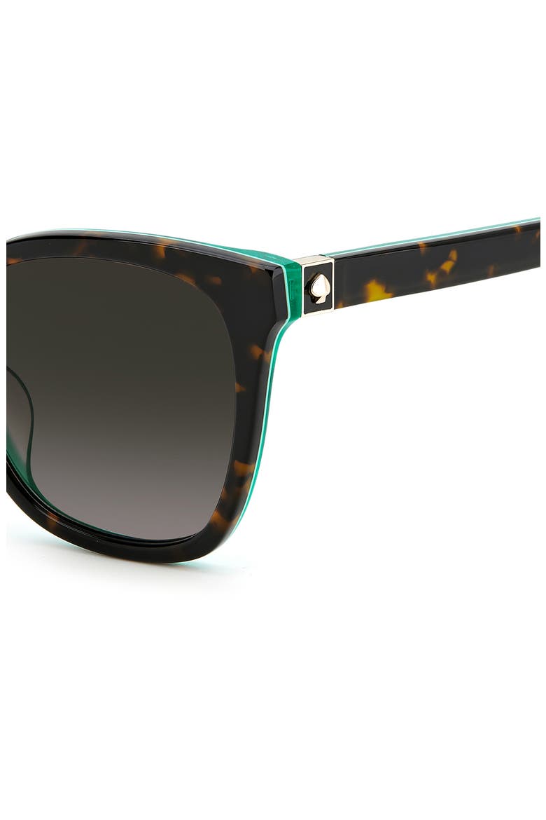desis 55mm cat eye sunglasses, Alternate, color, HAVANA GREEN / BROWN GRADIENT