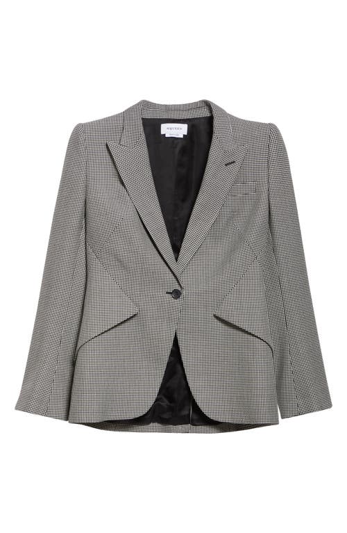 Alexander Mcqueen Mcqueen Houndstooth Check Wool Blazer In Gray