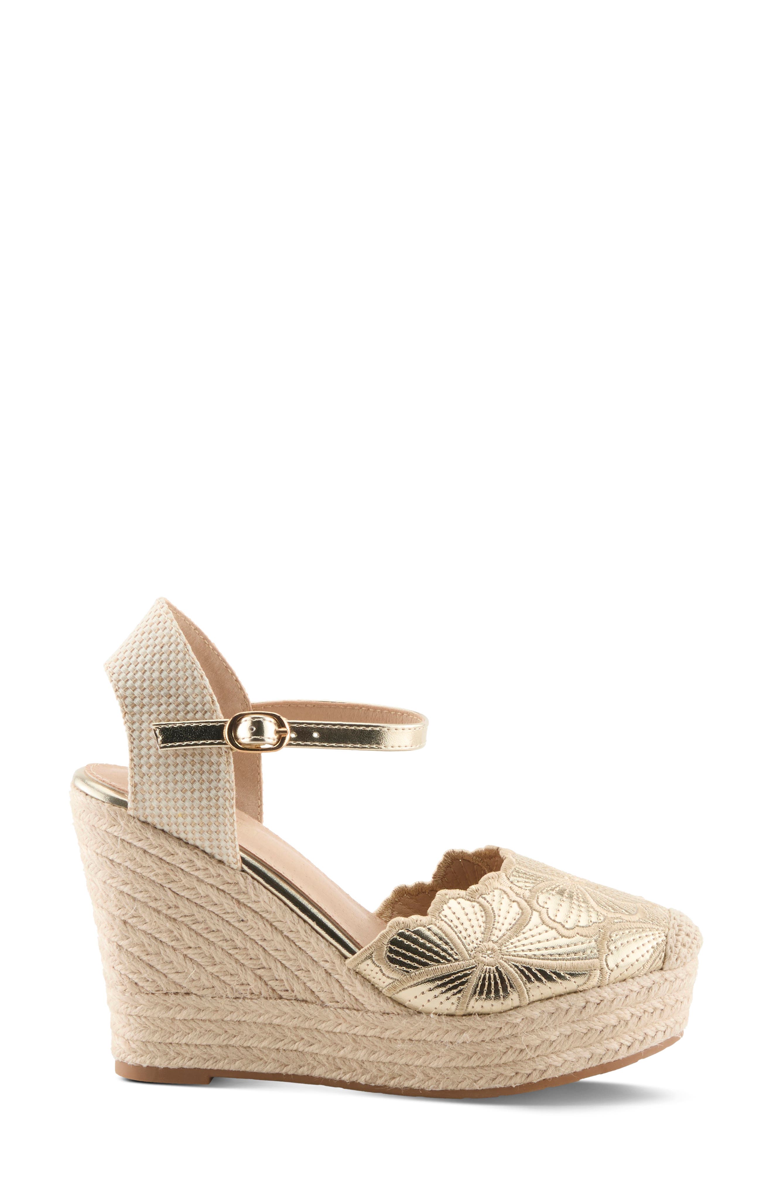 AZURA BY SPRING STEP Amelia Platform Wedge, Alternate, color, Gold Multi